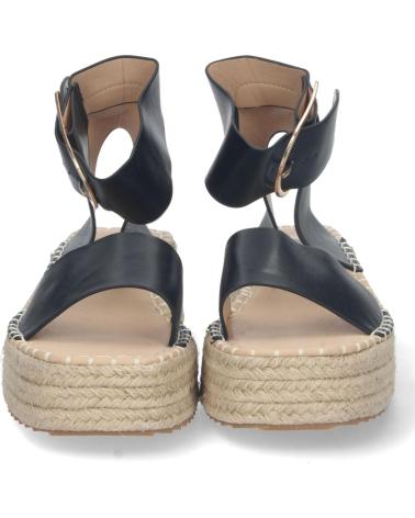 PUNTOSALAO SANDALIAS PLANAS MUJER CON YUTE COLOR NEGRO VARIOS COLORES