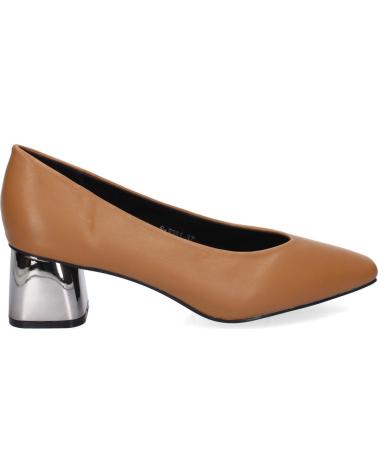 PUNTOSALAO ZAPATOS DE SALON ELEGANTES TACON BAJO MUJER COLOR CAMEL S-33 VARIOS COLORES