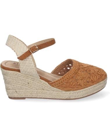 PUNTOSALAO ALPARGATA DE CUNA MEDIA FORRADA DE YUTE PARA MUJER CUERO VRA VARIOS COLORES