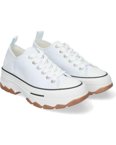 PUNTOSALAO ZAPATILLAS COMODAS EN LONA PLATAFORMA PARA MUJER BLANCO HIEL VARIOS COLORES