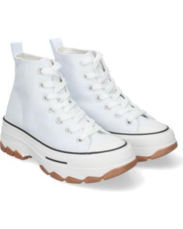 PUNTOSALAO ZAPATILLAS ABOTINADAS EN LONA PARA MUJER COLOR BLANCO HIELO VARIOS COLORES