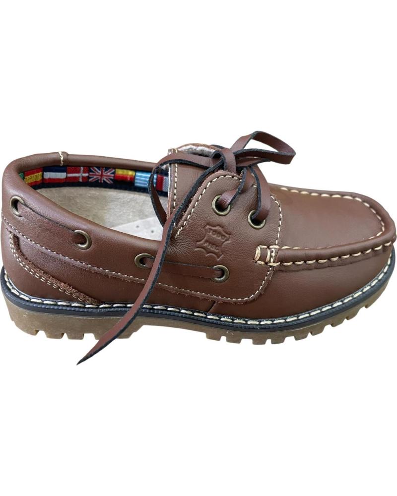 BUBBLE BOBBLE NAUTICO DE PIEL DE CORDONES MARRON A767 MARRóN