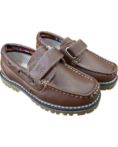 BUBBLE BOBBLE NAUTICO VELCRO PIEL MARRON MARRóN