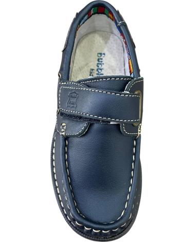 BUBBLE BOBBLE NAUTICO VELCRO PIEL MARINO A766 AZUL