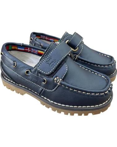 BUBBLE BOBBLE NAUTICO VELCRO PIEL MARINO A766 AZUL