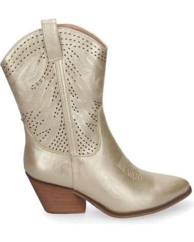 PUNTOSALAO BOTINES DORADOS DE TACON BAJO CALADOS PARA MUJER VR005 VARIOS COLORES