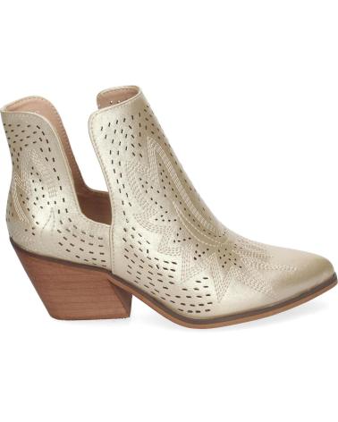 PUNTOSALAO BOTINES DORADOS DE TACON BAJO CALADOS COMODOS PARA MUJER VR0 VARIOS COLORES