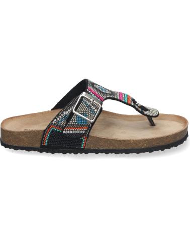 PUNTOSALAO SANDALIAS PLANAS ESTILO BIO ESCLAVA PARA MUJER COLOR NEGRO A VARIOS COLORES
