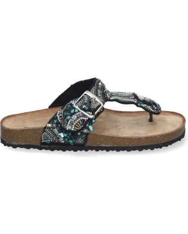 PUNTOSALAO SANDALIAS PLANAS ESTILO BIO ESCLAVA PARA MUJER COLOR NEGRO A VARIOS COLORES