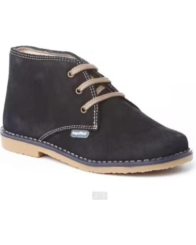 ANGELITOS BOTIN DE PIEL SERRAJE HECHO EN ESPANA TALLAS 20 A 34 MODELO AZUL