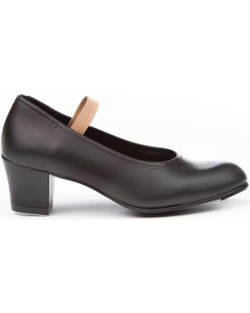 ANGELITOS ZAPATOS DE FLAMENCO PARA NINA CON TACON Y GOMA DE SUJECION M NEGRO