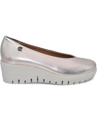CHAMBY ZAPATOS DE MUJER CON CUNA EN PIEL CALZADO COMODO Y ELEGANTE PLATEADO