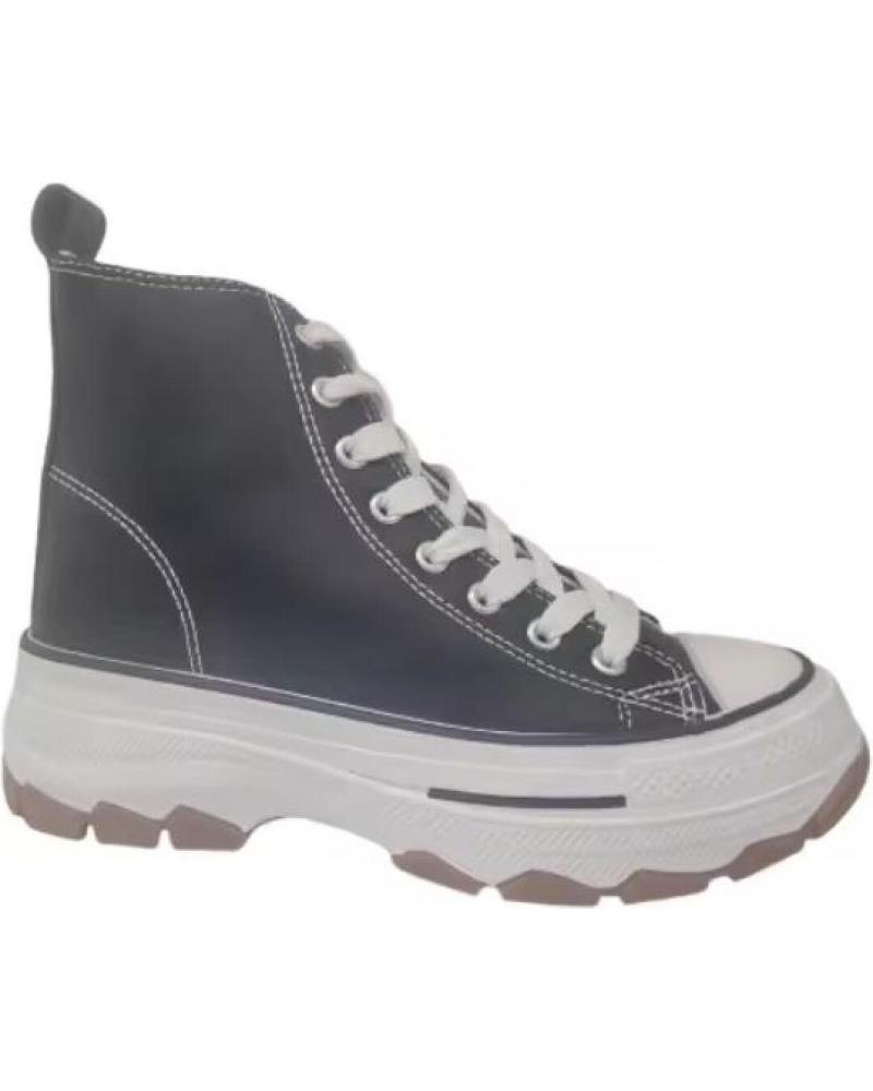 KATOSINES STIEFELETTEN AUS KUNSTLEDER MIT TRACK-PLATTFORM FÜR DAMEN NEGRO