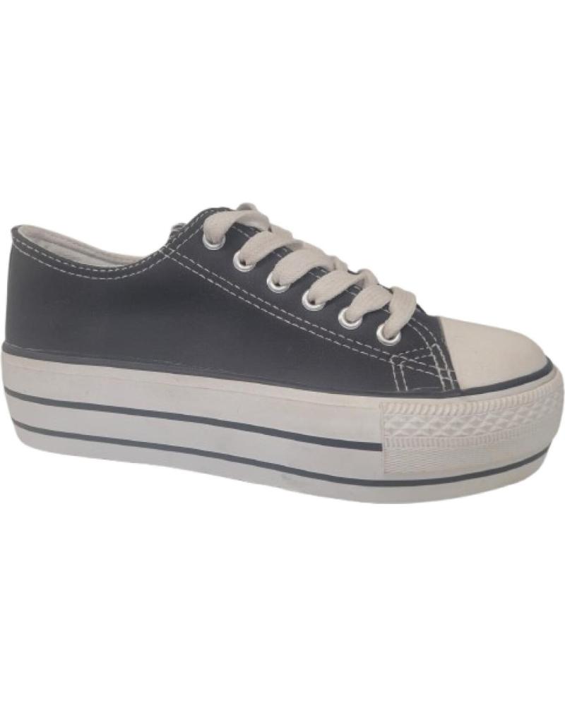 TÊNIS KATOSINES FEMININO COURO SINTÉTICO TRIPLA SOLA NEGRO