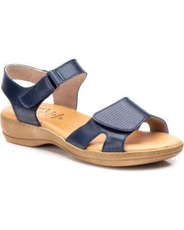 ALTO ESTILO SANDALIAS BLANCAS PARA MUJER CON VELCRO Y SUELA COMODA HECHO AZUL