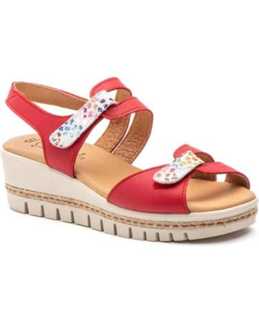 ALTO ESTILO SANDALIAS DE CUNA PARA MUJER CON VELCRO HECHO EN ESPANA MODE ROJO