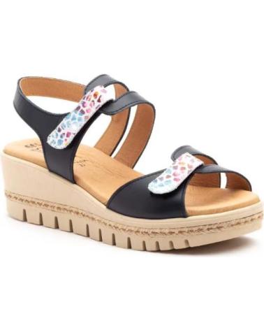 ALTO ESTILO SANDALIAS DE CUNA PARA MUJER CON VELCRO HECHO EN ESPANA MODE AZUL