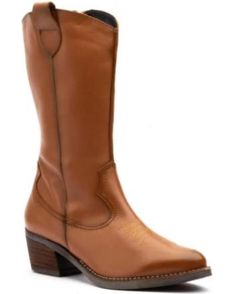 PAR Y MEDIO BOTAS COWBOY CAMPERA ALTAS DE PIEL PARA MUJER TALLAS 36 A 41 MARRóN