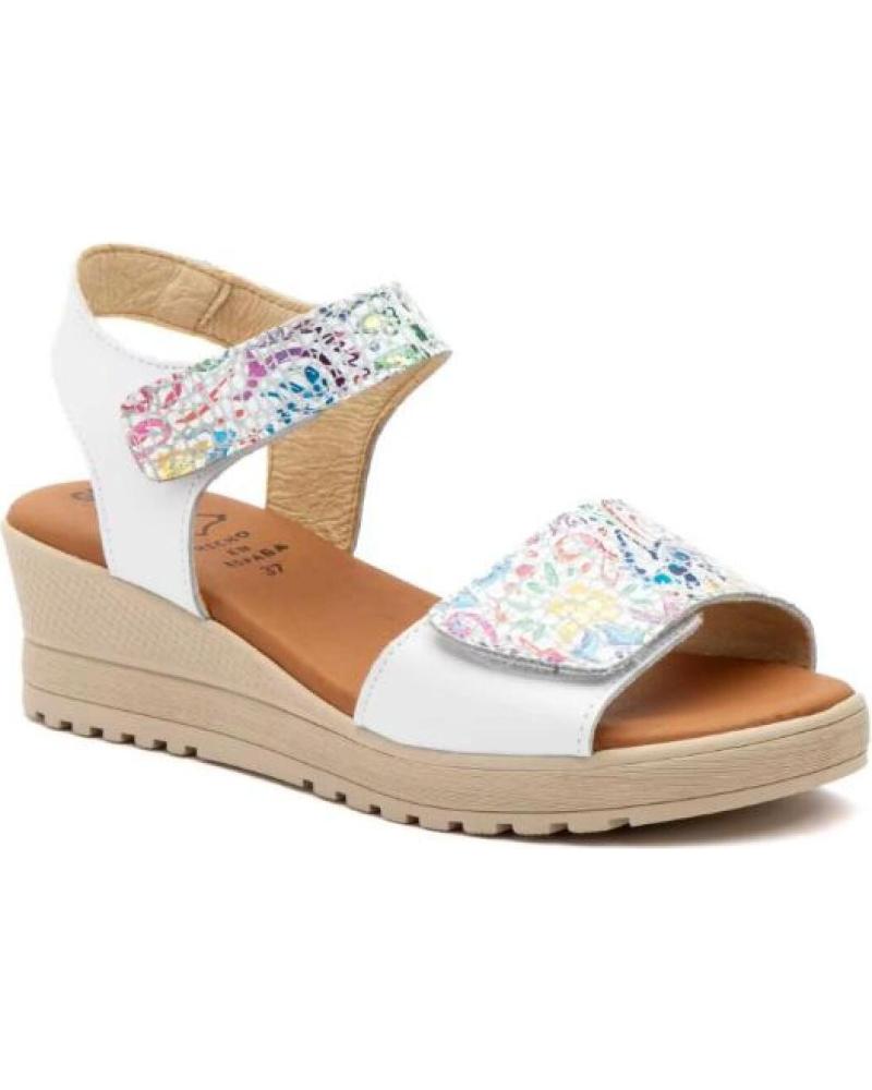 ALTO ESTILO SANDALIAS DE CUNA PARA MUJER CON VELCRO HECHO EN ESPANA MODE BLANCO