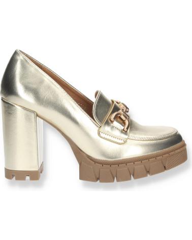 PUNTOSALAO MOCASINES DORADOS DE TACON COMODO Y SUELA DENTADA MUJER 8023 VARIOS COLORES