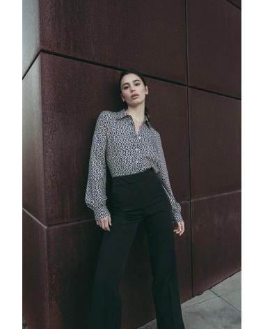 PUNTOSALAO CAMISA ESTAMPADA PARA MUJER BEIGE