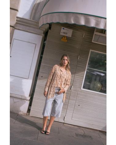 PUNTOSALAO BERMUDA DENIM OVERSIZE MUJER GRIS