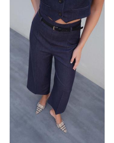 PUNTOSALAO PANTALON CULOTTE DENIM CINTURON VARIOS COLORES