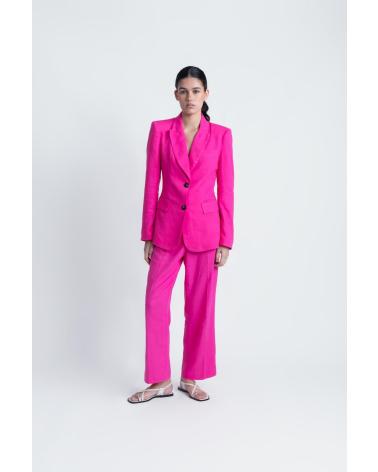 PUNTOSALAO BLAZER EN LINO PARA MUJER COLOR ROSA