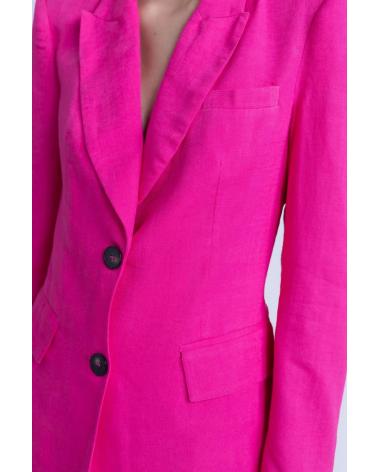 PUNTOSALAO BLAZER EN LINO PARA MUJER COLOR ROSA