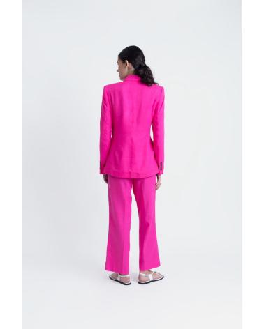 PUNTOSALAO BLAZER EN LINO PARA MUJER COLOR ROSA