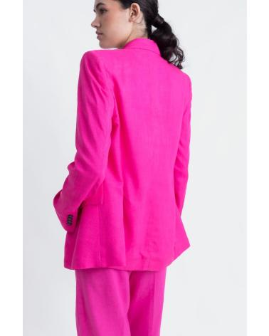 PUNTOSALAO BLAZER EN LINO PARA MUJER COLOR ROSA