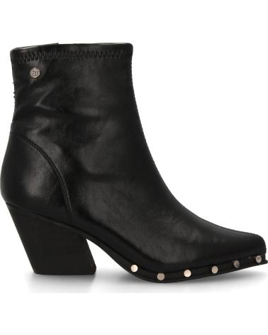 PUNTOSALAO BOTINES TECON CON TACUELAS COLOR NEGRO PARA MUJER A-5428 VARIOS COLORES