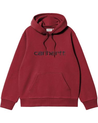 CARHARTT WIP SUDADERA HOODED CARHARTT SWEAT SCARLET - GRAPHITE NAN