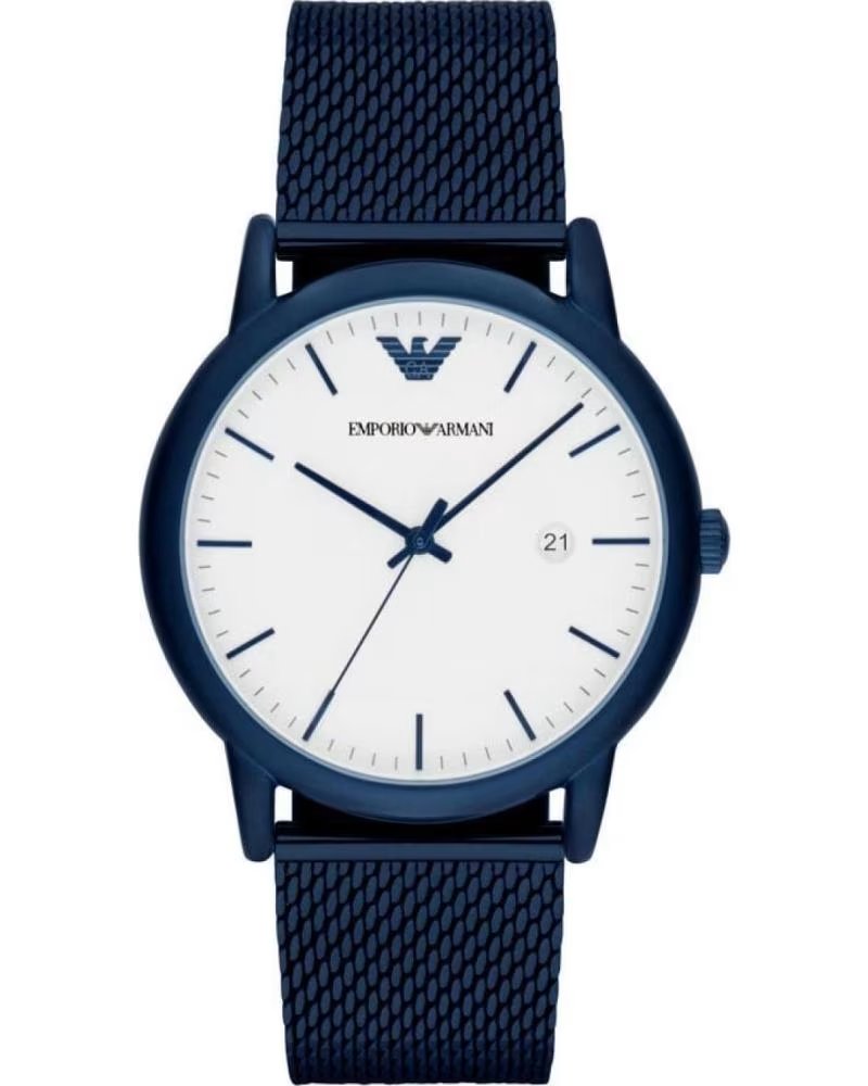 EMPORIO ARMANI UHR AR11025 BLAUES MESH-ARMBAND AZUL
