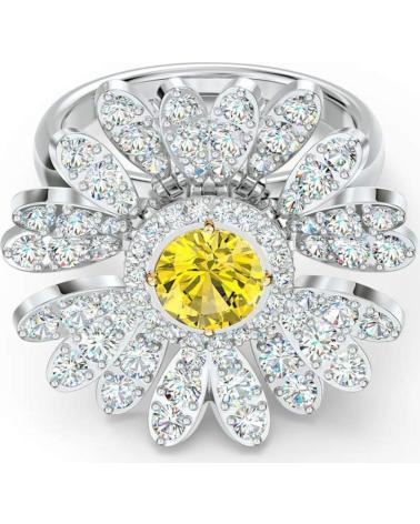 ANILLO SWAROVSKI FLOR MARGARITAS CON CRISTAL AMARILLO