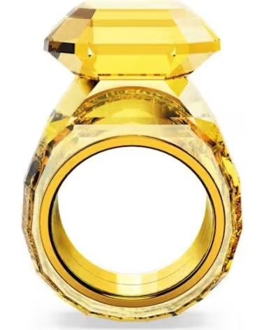 ANILLO SWAROVSKI ATTRACT ROUND 5600226 CON CRISTAL AMARILLO TALLA 52