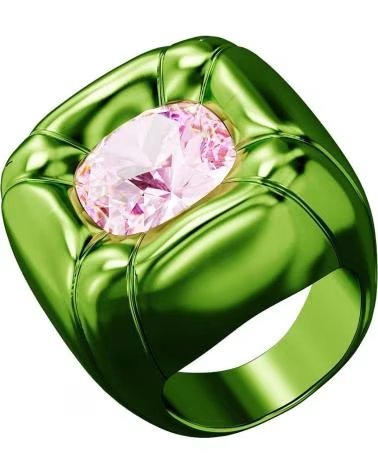 SWAROVSKI RING 5601542 OVALER ROSA KRISTALL RHODINIERT