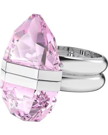 ANILLO SWAROVSKI DUO TALLA 50 ROSA CRISTAL Y PLATA