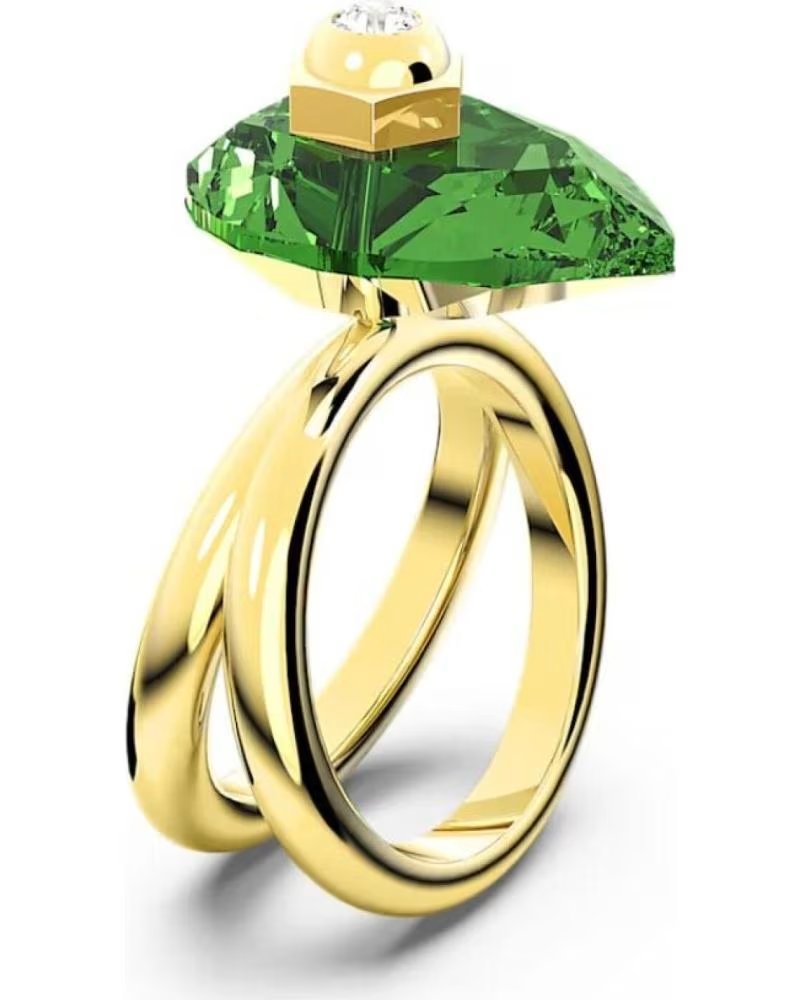 ANILLO SWAROVSKI 5620767 DOBLE ARO CRISTAL VERDE