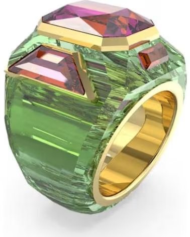 ANILLO SWAROVSKI 5630316 CON CRISTALES VERDES Y ROSADOS
