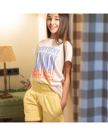 DKNY PANTALON CORTO EN COLOR AMARILLO