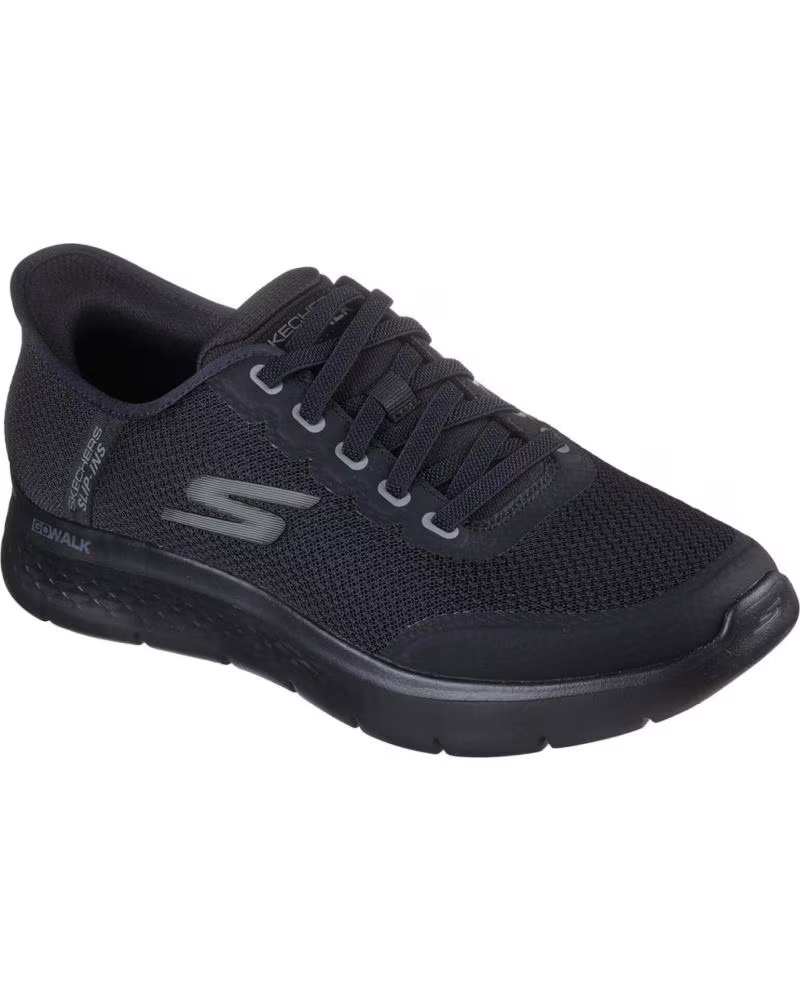 SKECHERS GO WALK FLEX NETRO SLIP-INS MEN BLACK NEGRO