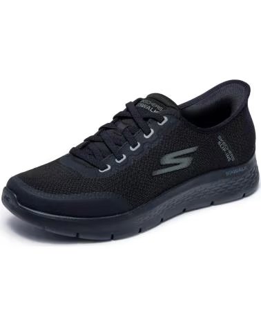 SKECHERS GO WALK FLEX NETRO SLIP-INS MEN BLACK NEGRO