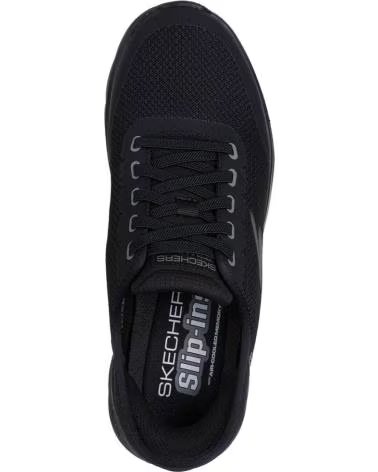 SKECHERS GO WALK FLEX NETRO SLIP-INS MEN BLACK NEGRO