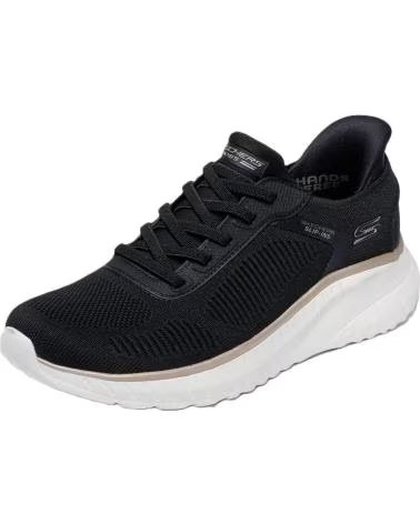 SKECHERS ZAPATOS ZAPATOS MUJER ZAPATILLAS BAJAS MODELO BOBS SQUAD COL NEGRO