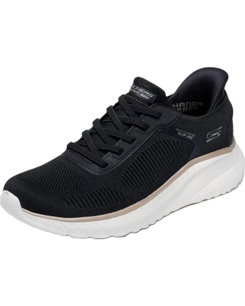 SKECHERS ZAPATOS ZAPATOS MUJER ZAPATILLAS BAJAS MODELO BOBS SQUAD COL NEGRO