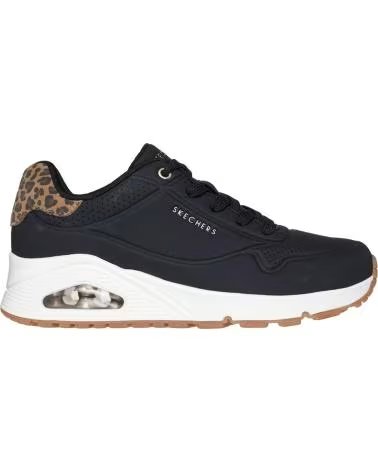 SKECHERS ZAPATOS ZAPATOS MUJER ZAPATILLAS BAJAS MODELO UNO JUNGLE COL NEGRO