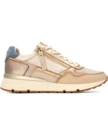 BASKETS CASUAL CARMELA 162517 BEIGE MAILLE ET EFFET MÉTALLISÉ BEIGE