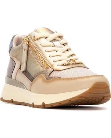 BASKETS CASUAL CARMELA 162517 BEIGE MAILLE ET EFFET MÉTALLISÉ BEIGE