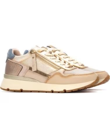 BASKETS CASUAL CARMELA 162517 BEIGE MAILLE ET EFFET MÉTALLISÉ BEIGE
